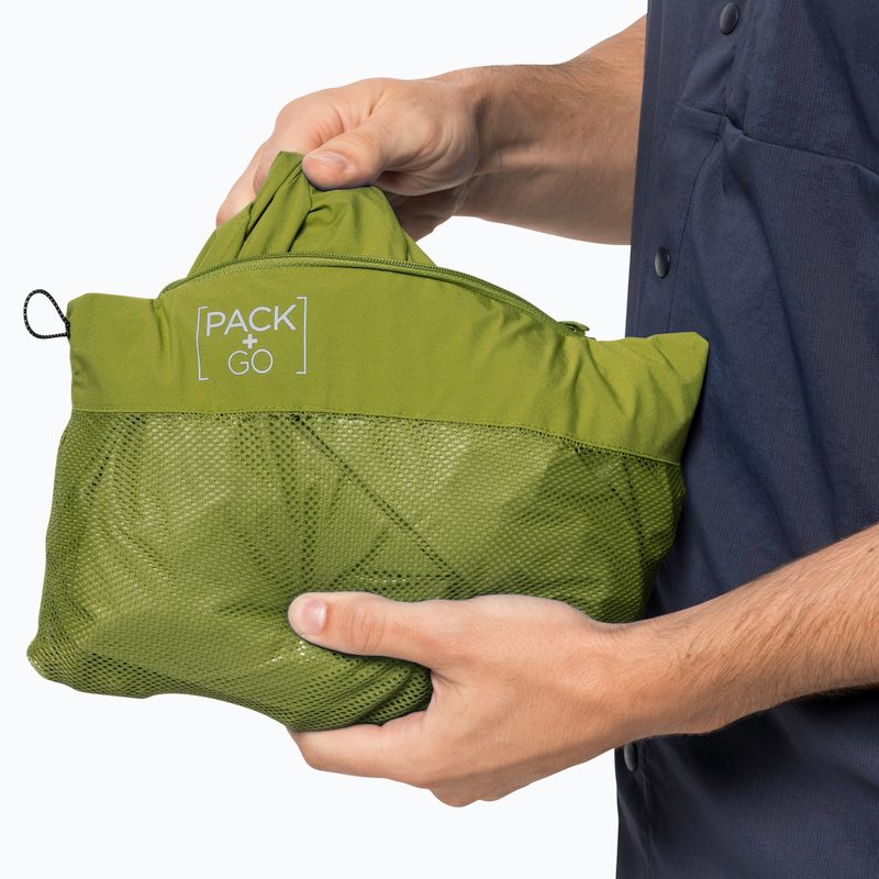 Giacca da pioggia Jack Wolfskin Pack & Go Shell da uomo Cipresso dorato 6