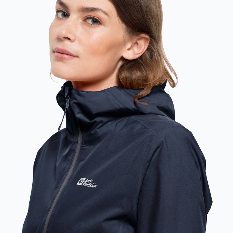 Jack Wolfskin giacca da pioggia da donna Pack & Go Shell blu notte 3