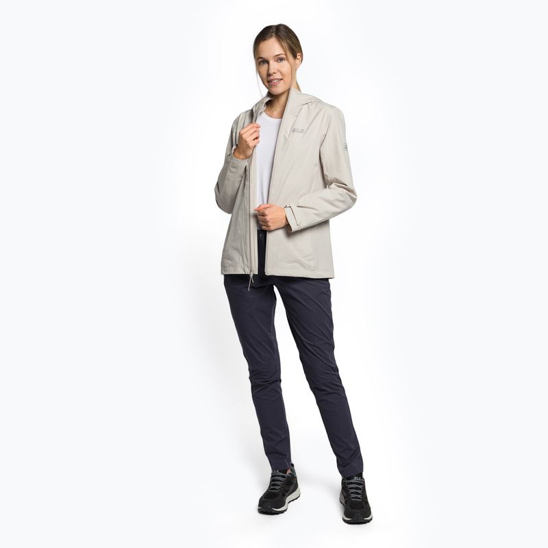 Jack Wolfskin giacca da pioggia da donna Pack & Go Shell grigio polvere 2