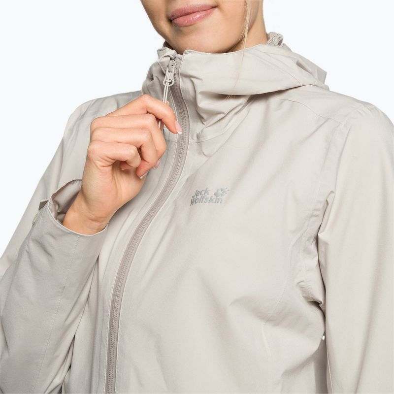 Jack Wolfskin giacca da pioggia da donna Pack & Go Shell grigio polvere 6