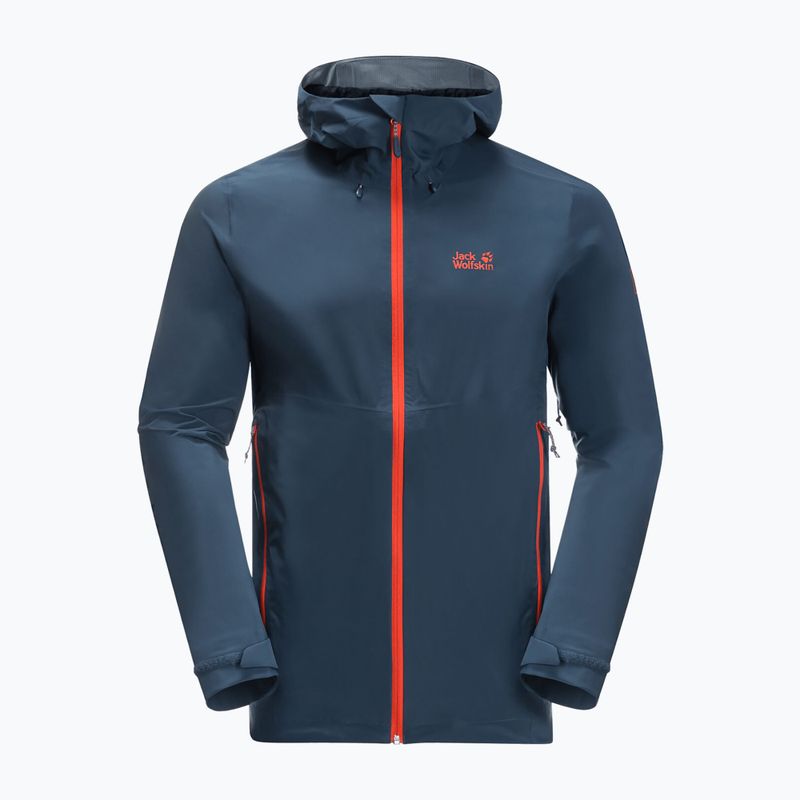 Giacca da pioggia Jack Wolfskin Highest Peak 2.5L blu tuono da uomo 7
