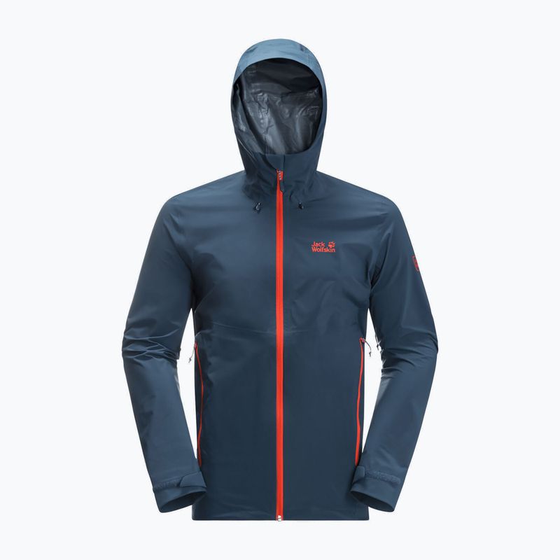 Giacca da pioggia Jack Wolfskin Highest Peak 2.5L blu tuono da uomo 8