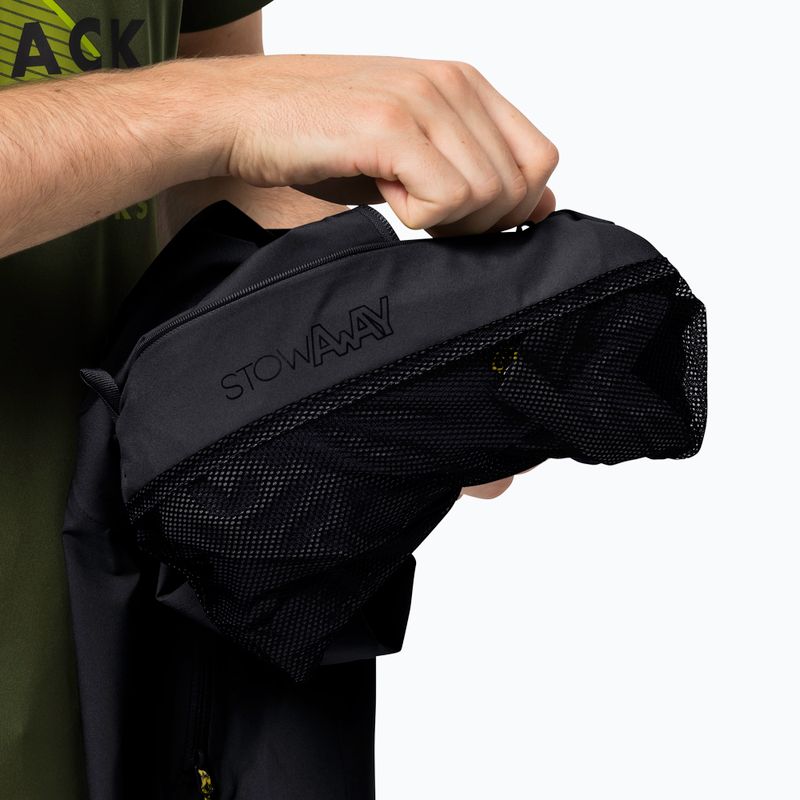 Jack Wolfskin Highest Peak 2.5L, giacca antipioggia nera da uomo 5