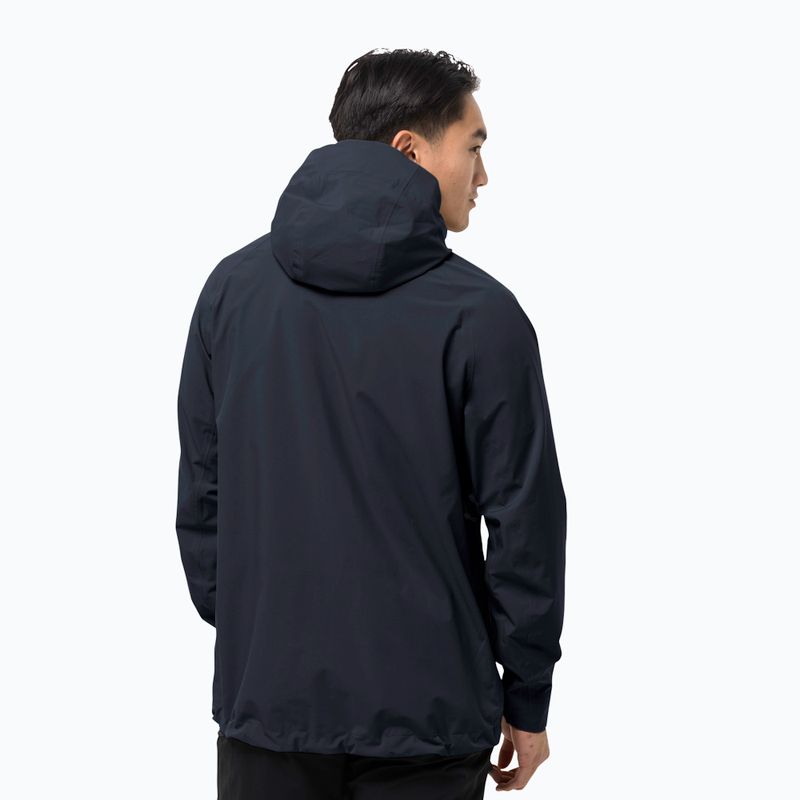 Jack Wolfskin giacca da pioggia Highest Peak da uomo blu notte 2