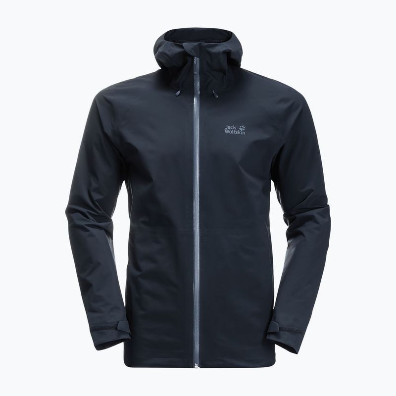 Jack Wolfskin giacca da pioggia Highest Peak da uomo blu notte 5