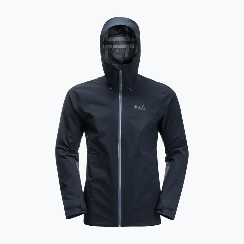 Jack Wolfskin giacca da pioggia Highest Peak da uomo blu notte 6