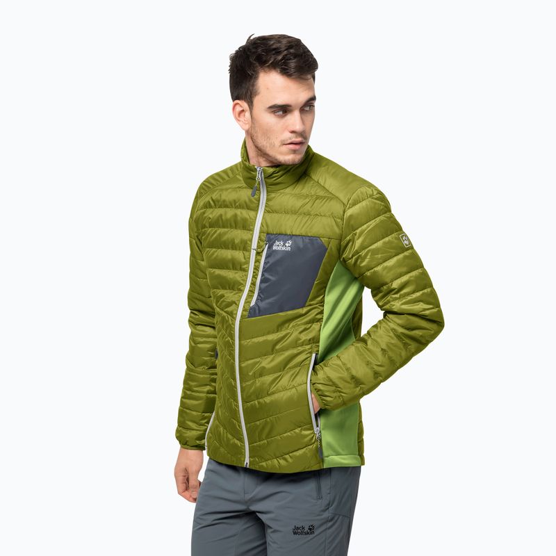 Piumino Jack Wolfskin Routeburn da uomo, cipresso dorato