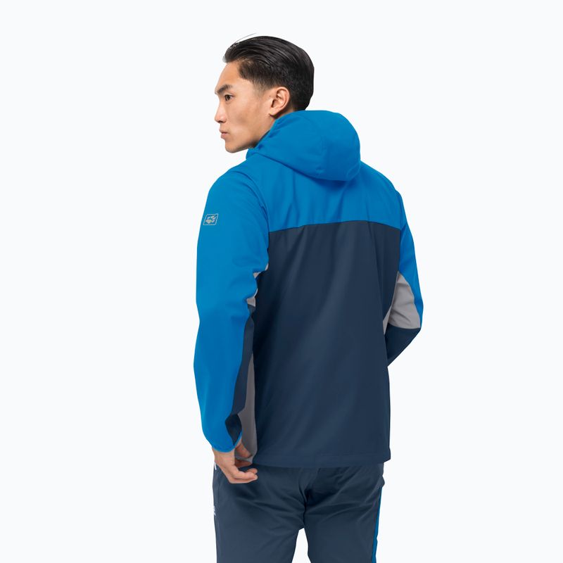 Jack Wolfskin Eagle Peak Ii Softshell giacca da uomo blu pacifico 2