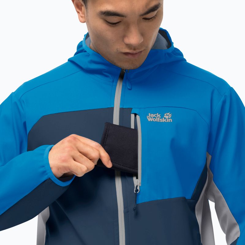Jack Wolfskin Eagle Peak Ii Softshell giacca da uomo blu pacifico 3
