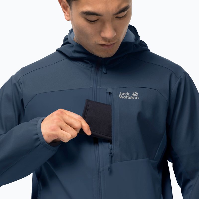 Jack Wolfskin Eagle Peak Ii Softshell giacca da uomo blu tuono 3
