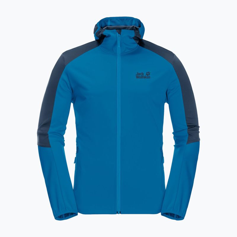 Giacca Jack Wolfskin Go Hike Softshell da uomo Blu Pacifico 4