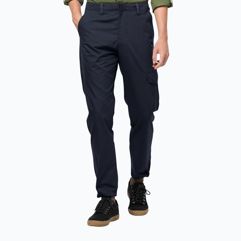 Pantaloni da trekking Jack Wolfskin da uomo Lakeside Trip blu notte