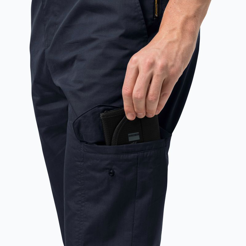 Pantaloni da trekking Jack Wolfskin da uomo Lakeside Trip blu notte 3