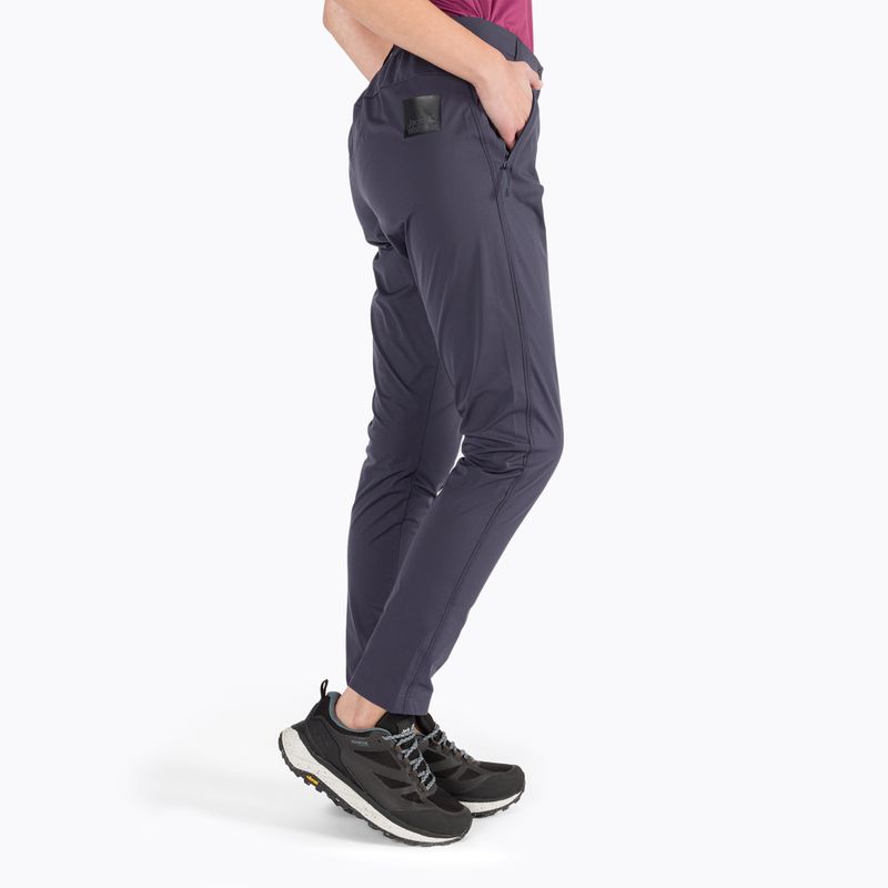 Pantaloni da trekking Jack Wolfskin da donna Tasman grafite 2