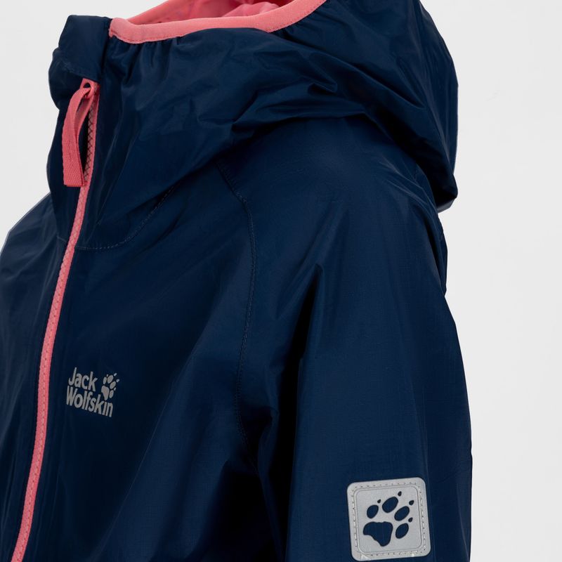 Giacca antipioggia Jack Wolfskin Rainy Days per bambini, indaco scuro 4
