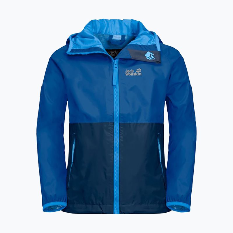 Jack Wolfskin Rainy Days, giacca antipioggia per bambini, blu costiera 7