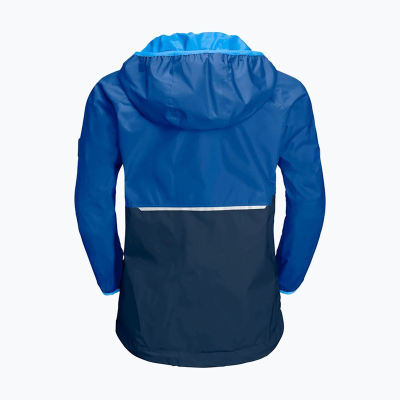 Jack Wolfskin Rainy Days, giacca antipioggia per bambini, blu costiera 8