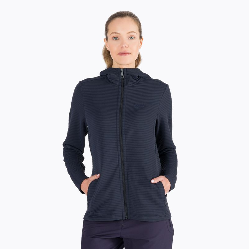 Jack Wolfskin giacca da trekking da donna Modesto con cappuccio blu notte