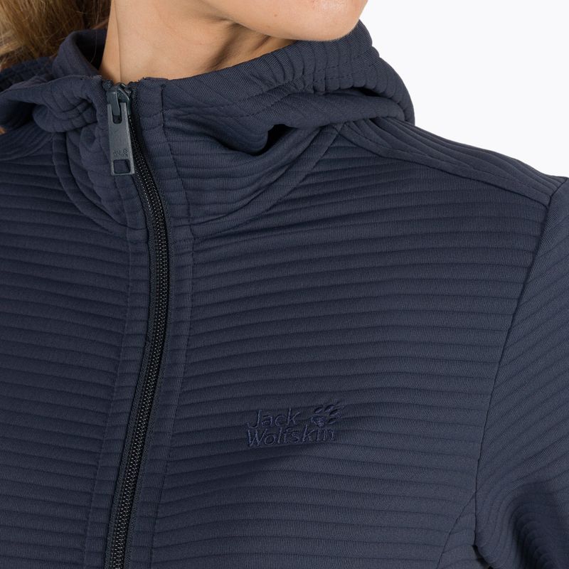 Jack Wolfskin giacca da trekking da donna Modesto con cappuccio blu notte 5