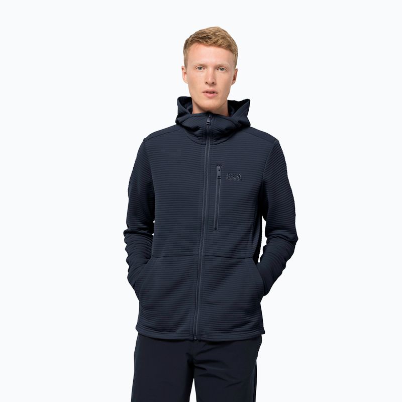 Jack Wolfskin giacca da trekking da uomo Modesto con cappuccio 2022 blu notte