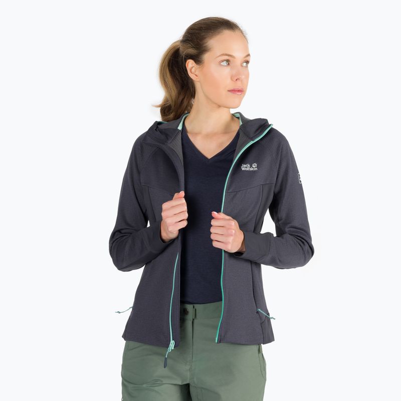 Giacca da trekking da donna Jack Wolfskin Hydro Grid Fleece grafite 1389 3