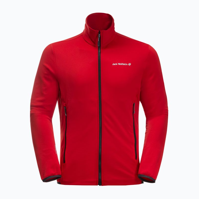 Jack Wolfskin giacca da trekking da uomo Dna Fleece rosso adrenalina 4