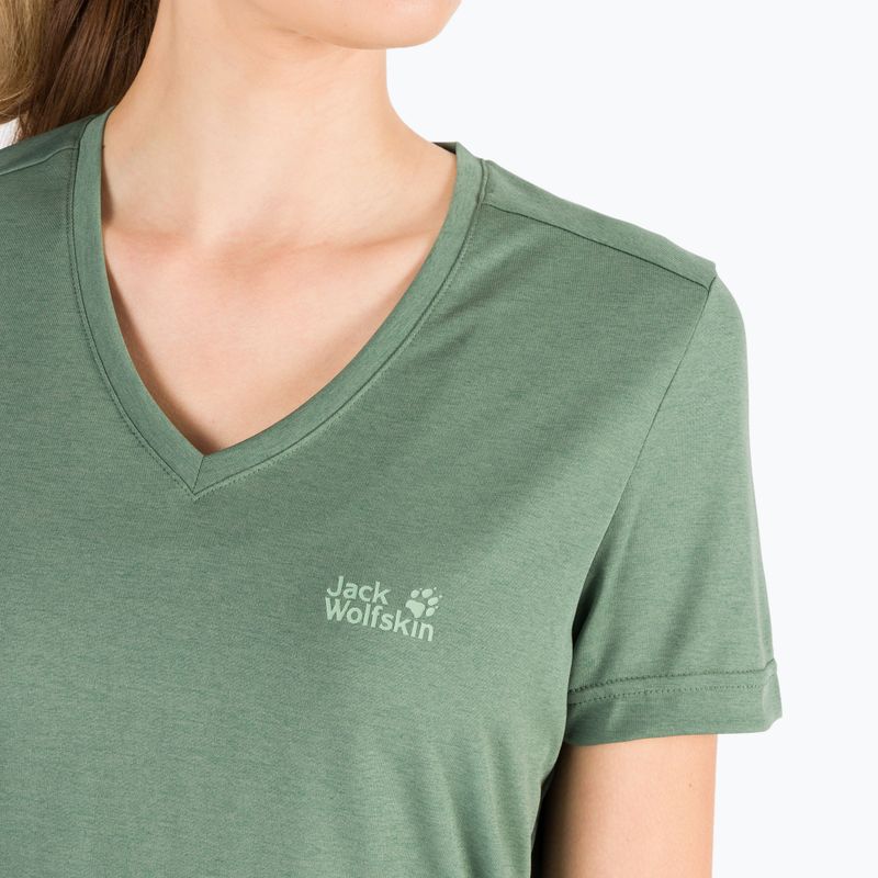Jack Wolfskin Crosstrail Tomen, camicia da trekking da donna, colore verde siepe 4