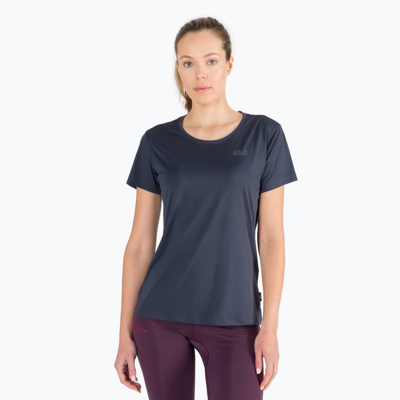 T-shirt da trekking Jack Wolfskin donna Tech graphite