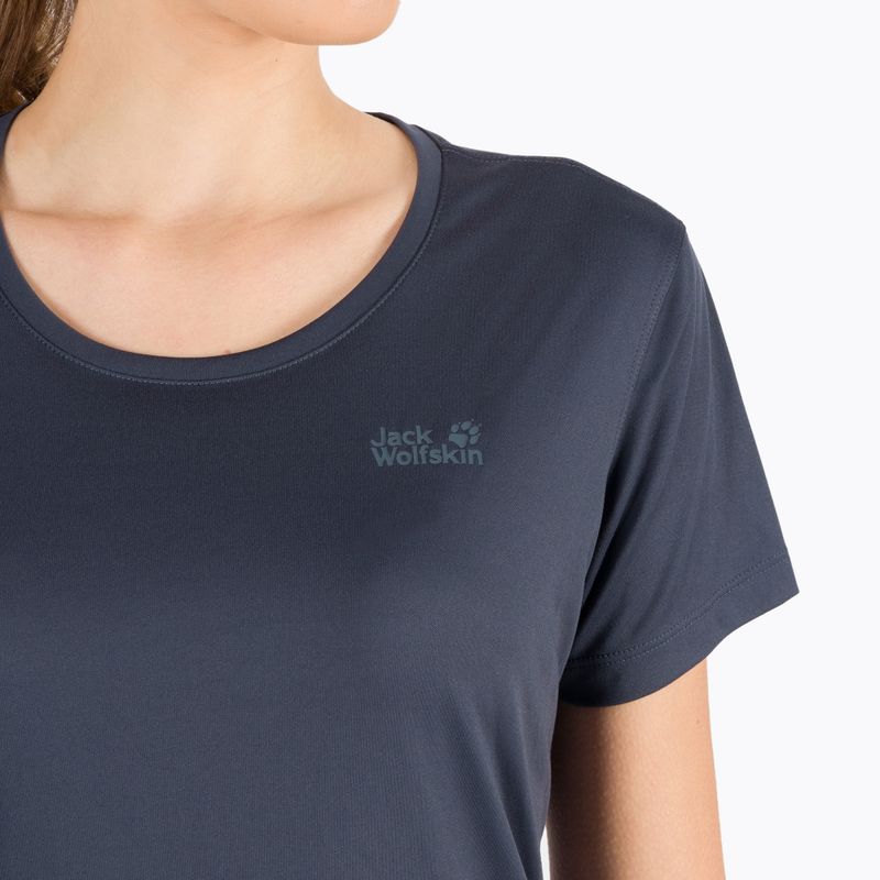 T-shirt da trekking Jack Wolfskin donna Tech graphite 4