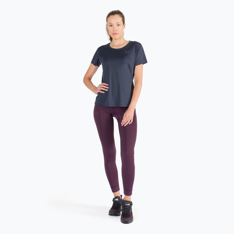 T-shirt da trekking Jack Wolfskin donna Tech graphite 5