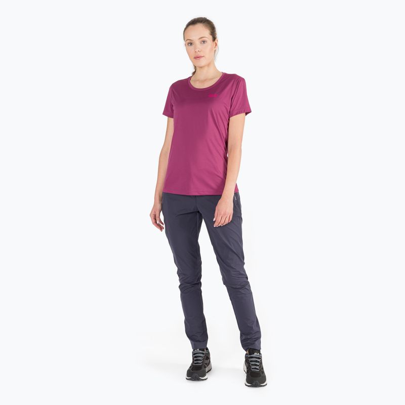 Maglietta da trekking Jack Wolfskin donna Tech viola quarzo 6