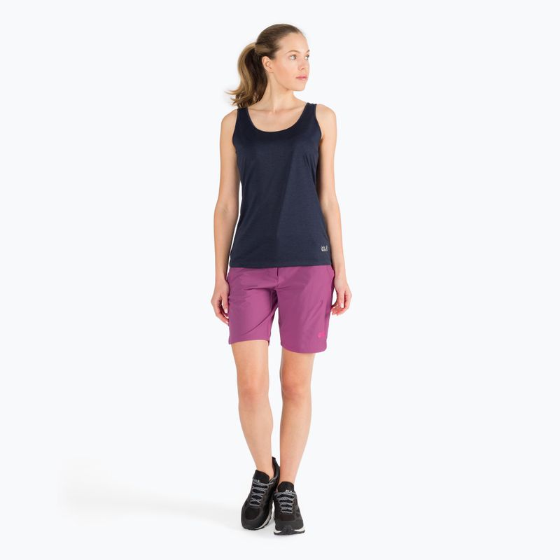 Jack Wolfskin T-shirt trekking donna Pack & Go Tank 2022 blu notte 2