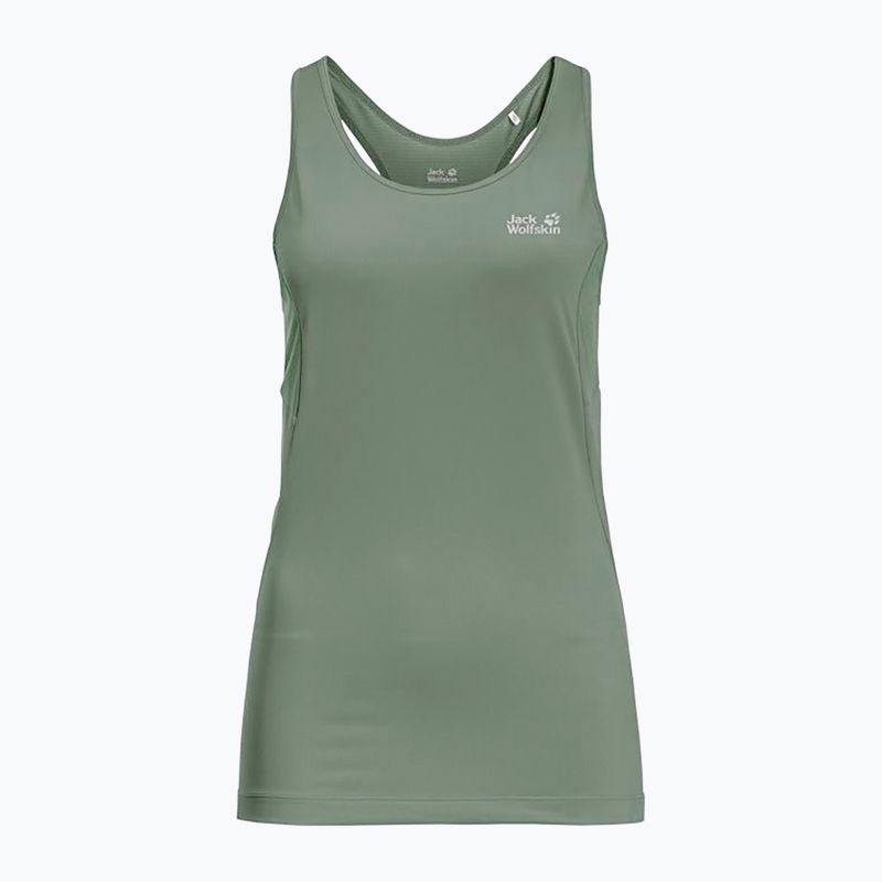 Maglietta da trekking Jack Wolfskin donna Narrows Tank hedge verde 8