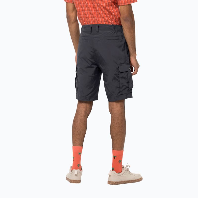 Pantaloncini da trekking Jack Wolfskin da uomo Canyon Cargo asfalto 2