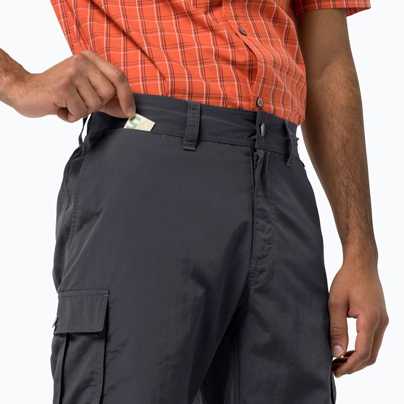 Pantaloncini da trekking Jack Wolfskin da uomo Canyon Cargo asfalto 4