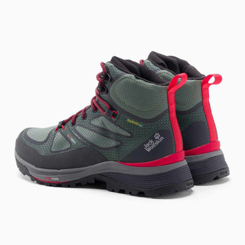 Stivali da trekking da donna Jack Wolfskin Force Striker Texapore Mid lime/verde scuro 3