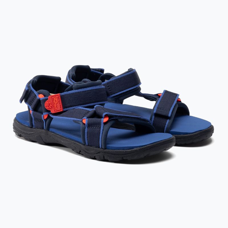 Sandali da trekking per bambini Jack Wolfskin Seven Seas 3 blu/rosso 4