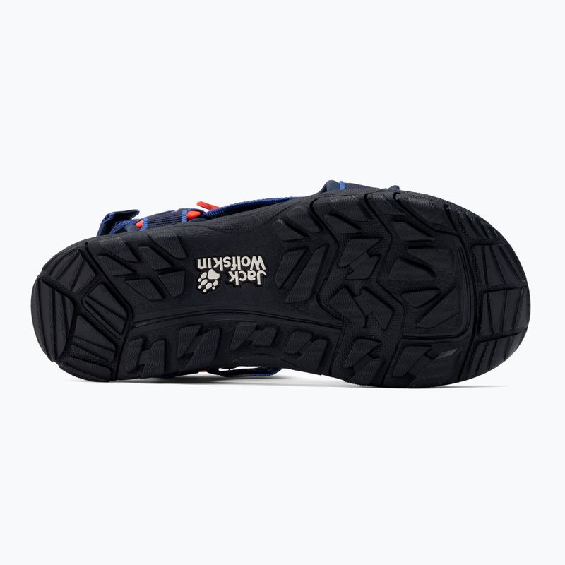 Sandali da trekking per bambini Jack Wolfskin Seven Seas 3 blu/rosso 5
