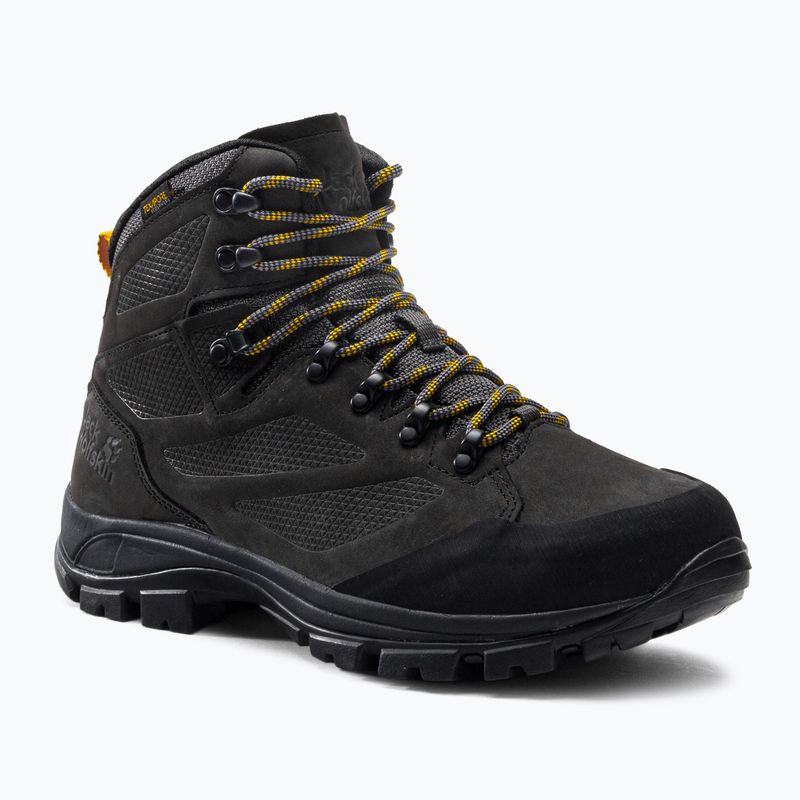 Jack Wolfskin stivali da trekking da uomo Rebellion Texapore Mid phantom/burly giallo xt