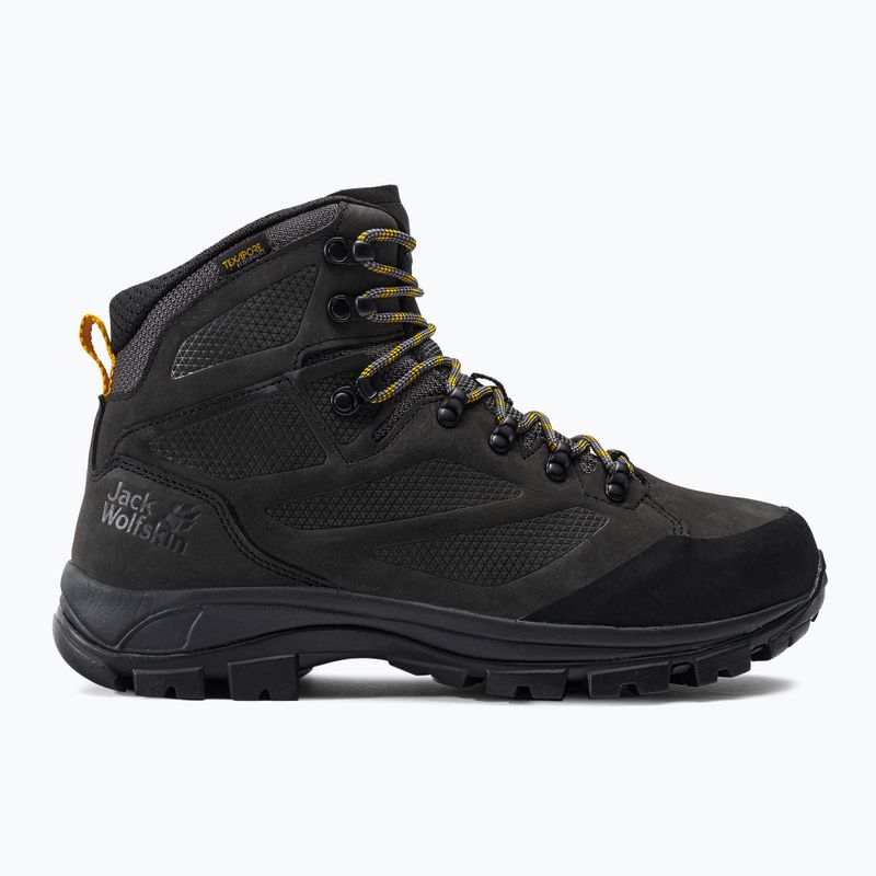 Jack Wolfskin stivali da trekking da uomo Rebellion Texapore Mid phantom/burly giallo xt 2