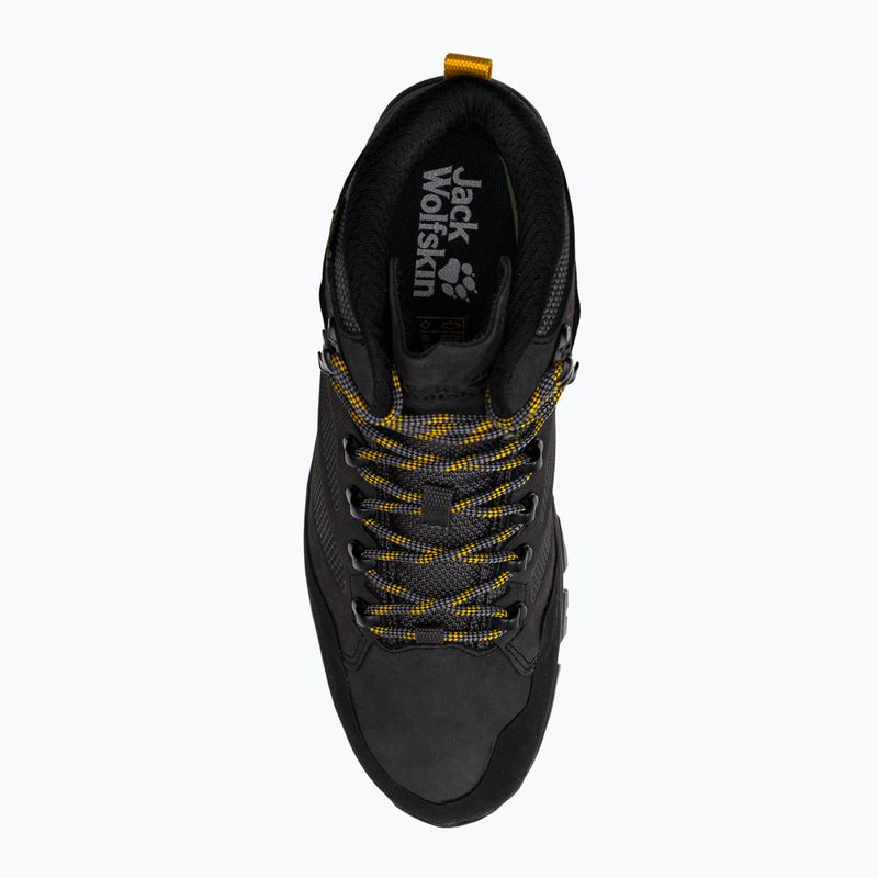 Jack Wolfskin stivali da trekking da uomo Rebellion Texapore Mid phantom/burly giallo xt 6