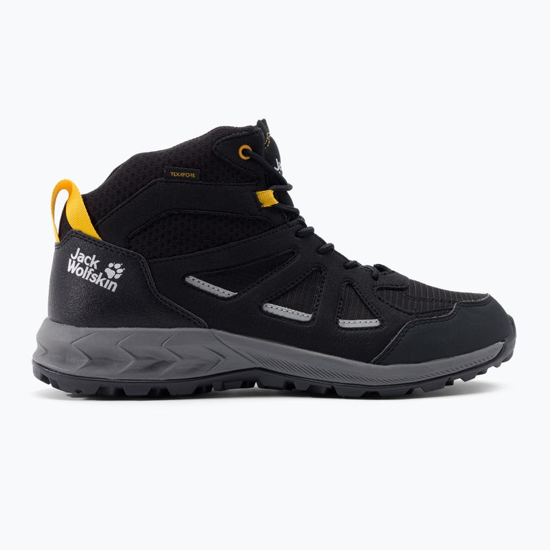 Jack Wolfskin stivali da trekking da uomo Woodland 2 Texapore Mid nero/giallo bordeaux xt 2