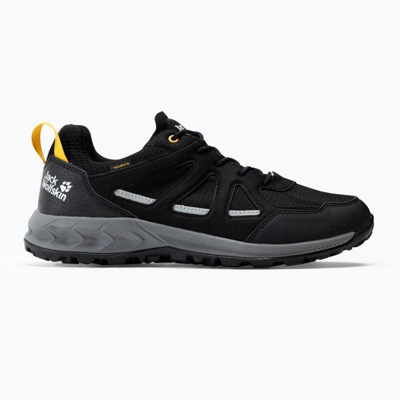 Jack Wolfskin scarpe da trekking da uomo Woodland 2 Texapore Low nero/giallo bordeaux xt 2