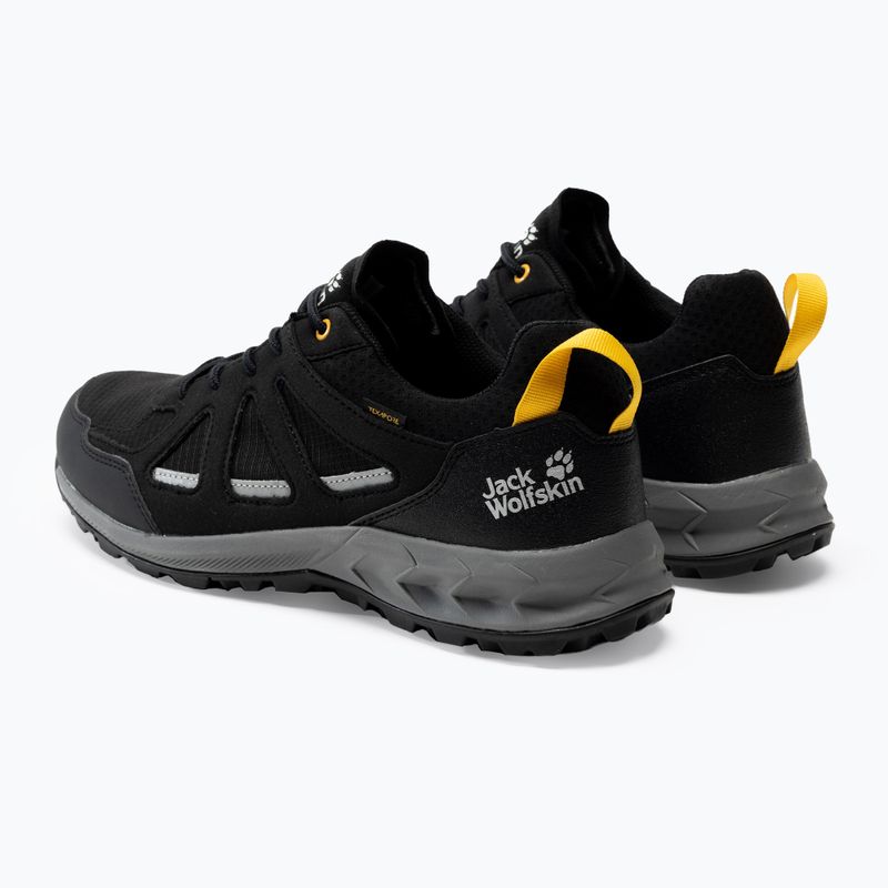 Jack Wolfskin scarpe da trekking da uomo Woodland 2 Texapore Low nero/giallo bordeaux xt 3