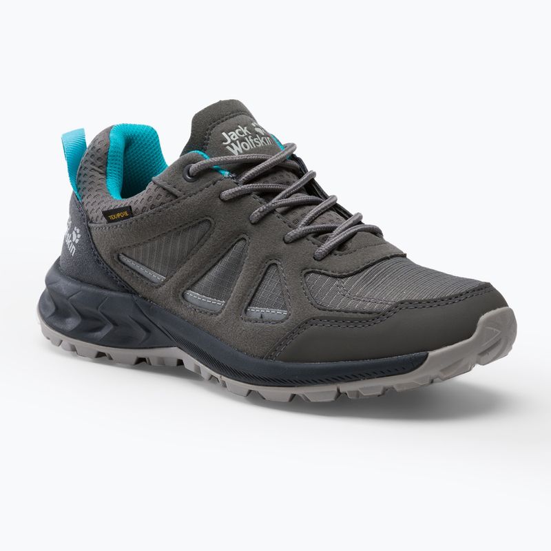 Stivali da trekking Jack Wolfskin da donna Woodland 2 Texapore grigio/azzurro