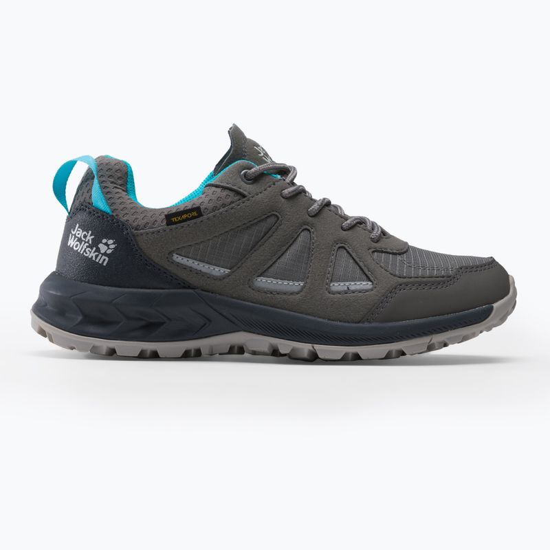 Stivali da trekking Jack Wolfskin da donna Woodland 2 Texapore grigio/azzurro 2