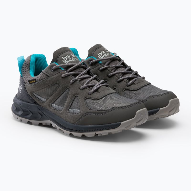 Stivali da trekking Jack Wolfskin da donna Woodland 2 Texapore grigio/azzurro 4