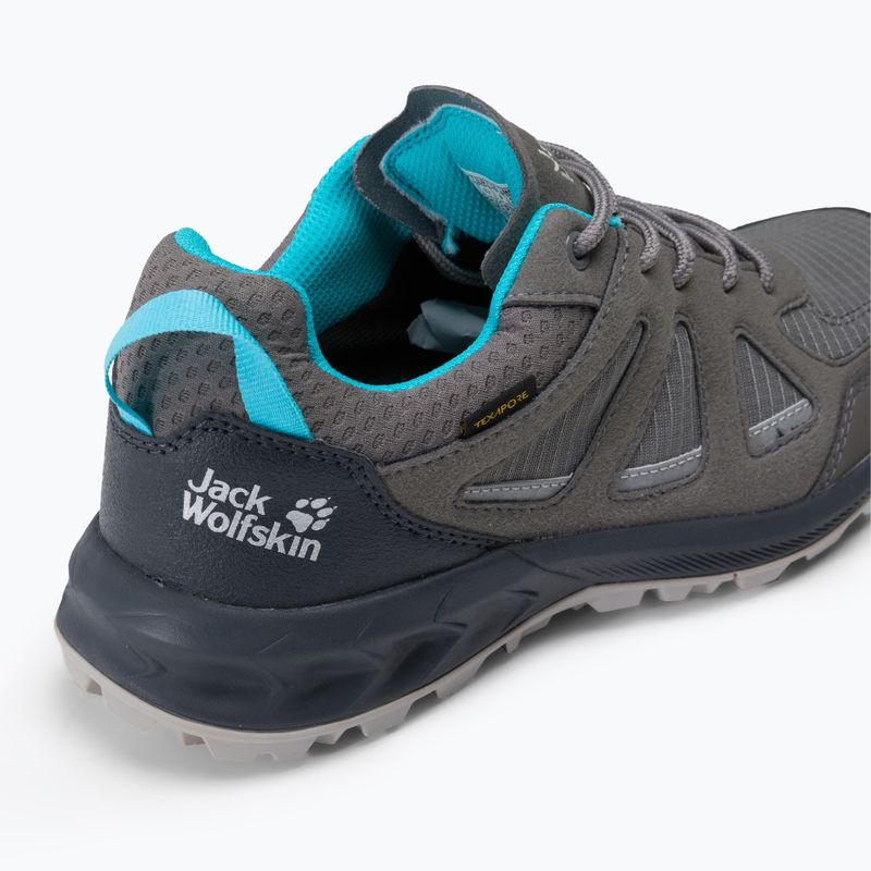 Stivali da trekking Jack Wolfskin da donna Woodland 2 Texapore grigio/azzurro 7