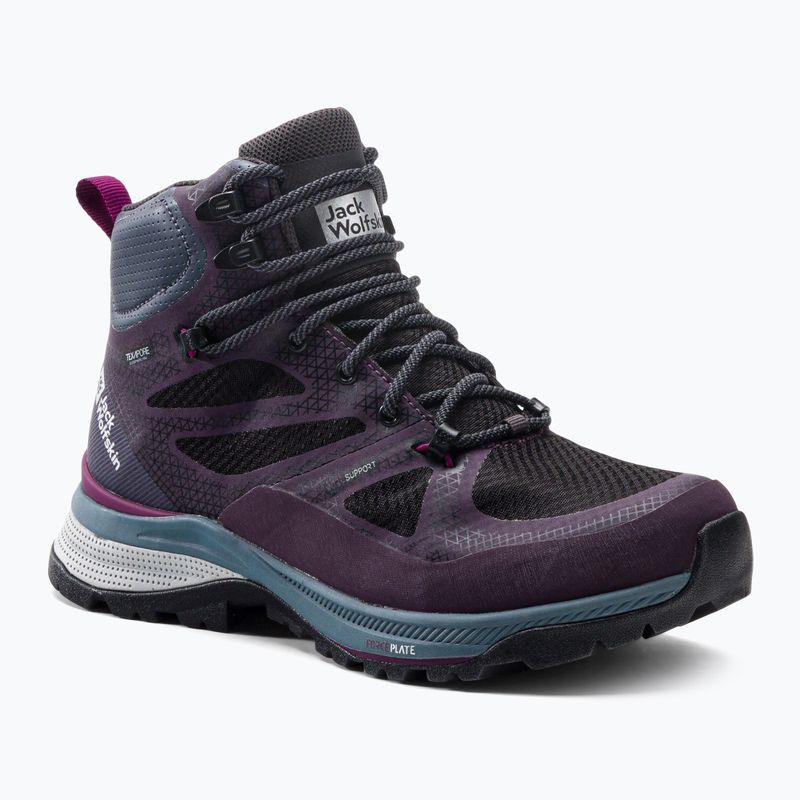 Stivali da trekking da donna Jack Wolfskin Force Striker Texapore Mid viola/grigio