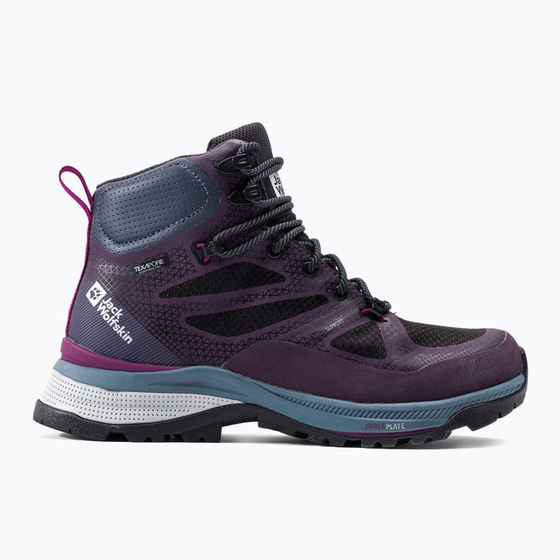 Stivali da trekking da donna Jack Wolfskin Force Striker Texapore Mid viola/grigio 2